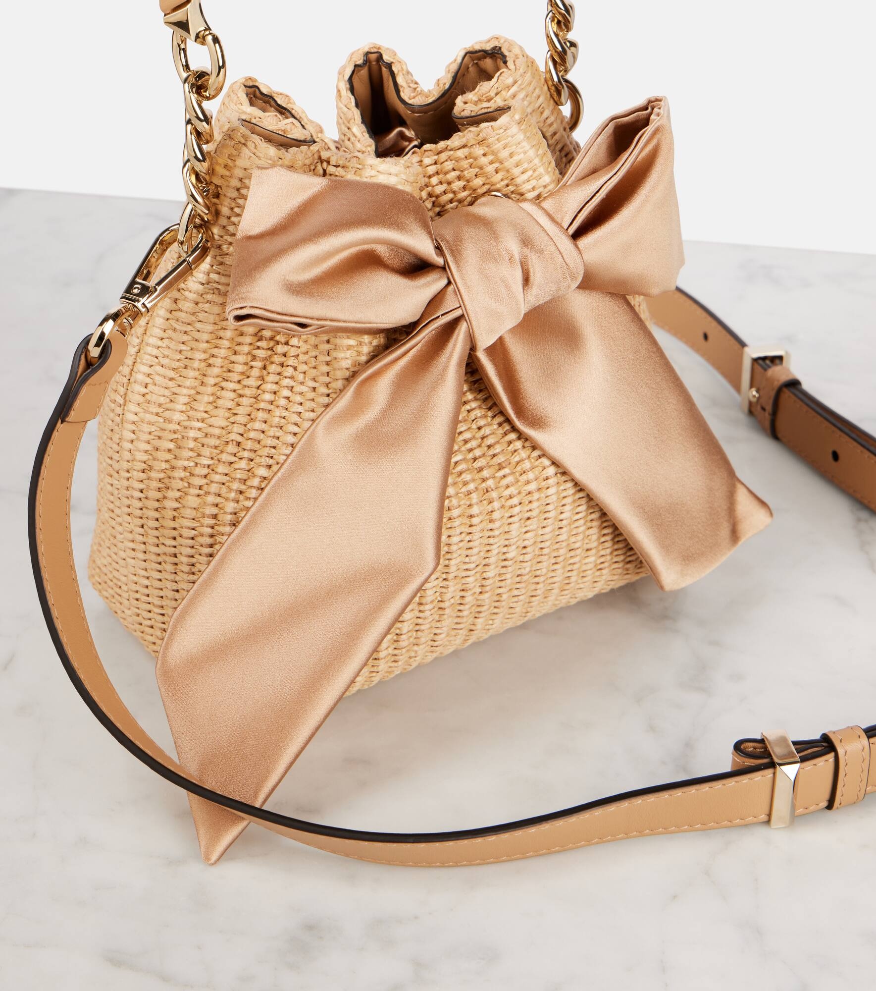 Bon Bon raffia bucket bag - 6