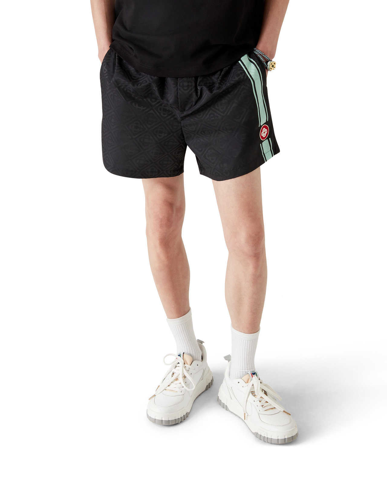Jacquard Stripe Swim Shorts - 4