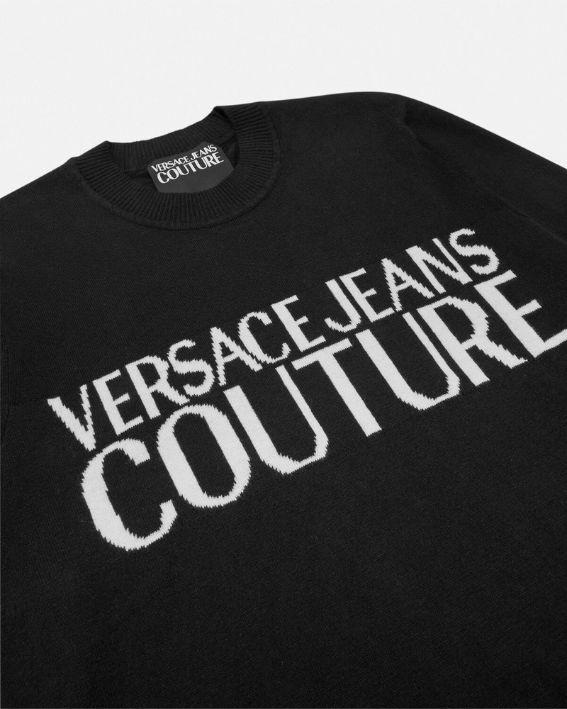 VERSACE JEANS COUTURE Institutional Logo Cashmer-Blend Knit Sweater outlook