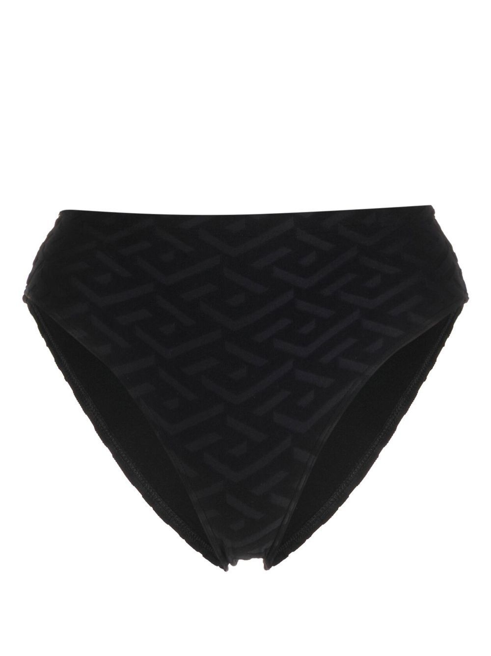 debossed-monogram high-waisted bikini bottom - 1