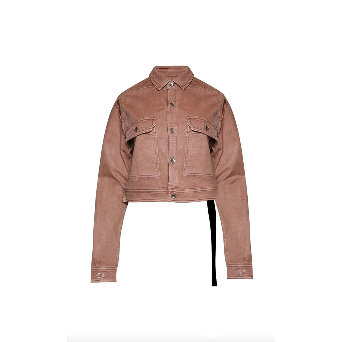 CAPE SLEEVE CROPPED JACKET (DARK PINK) - 1