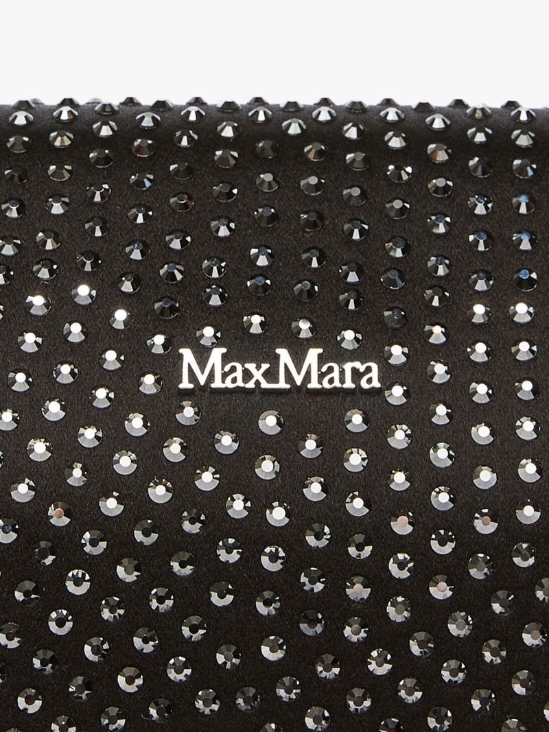 ENVELOPELUX Silk clutch bag with rhinestones 4