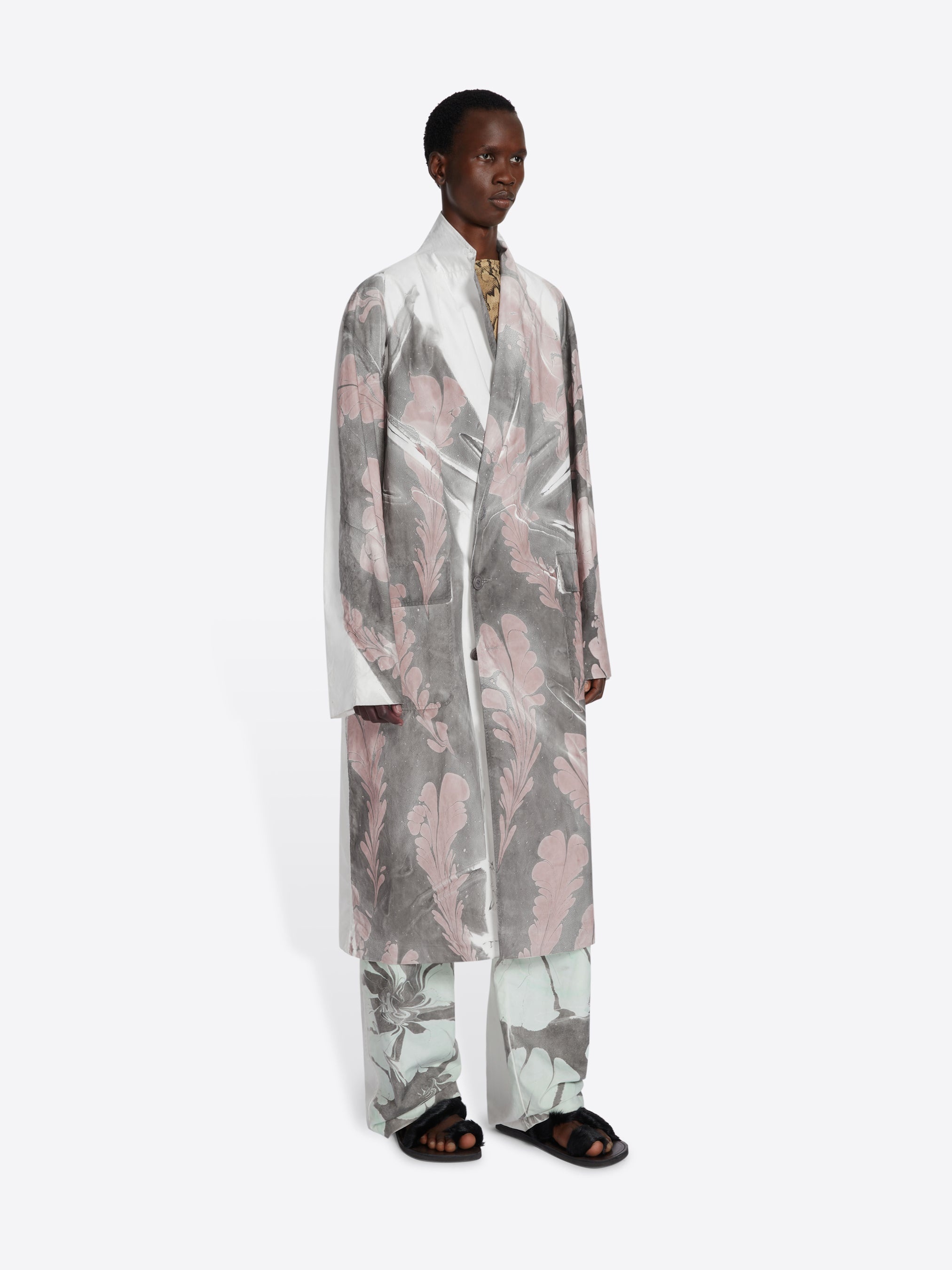 HAND PRINTED COAT - 3