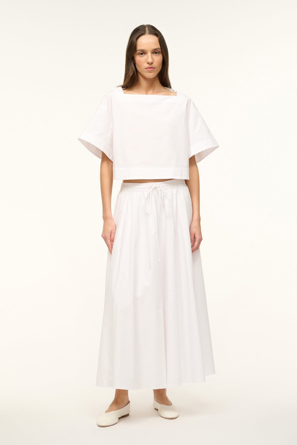 STAUD EDEN SKIRT WHITE - 2