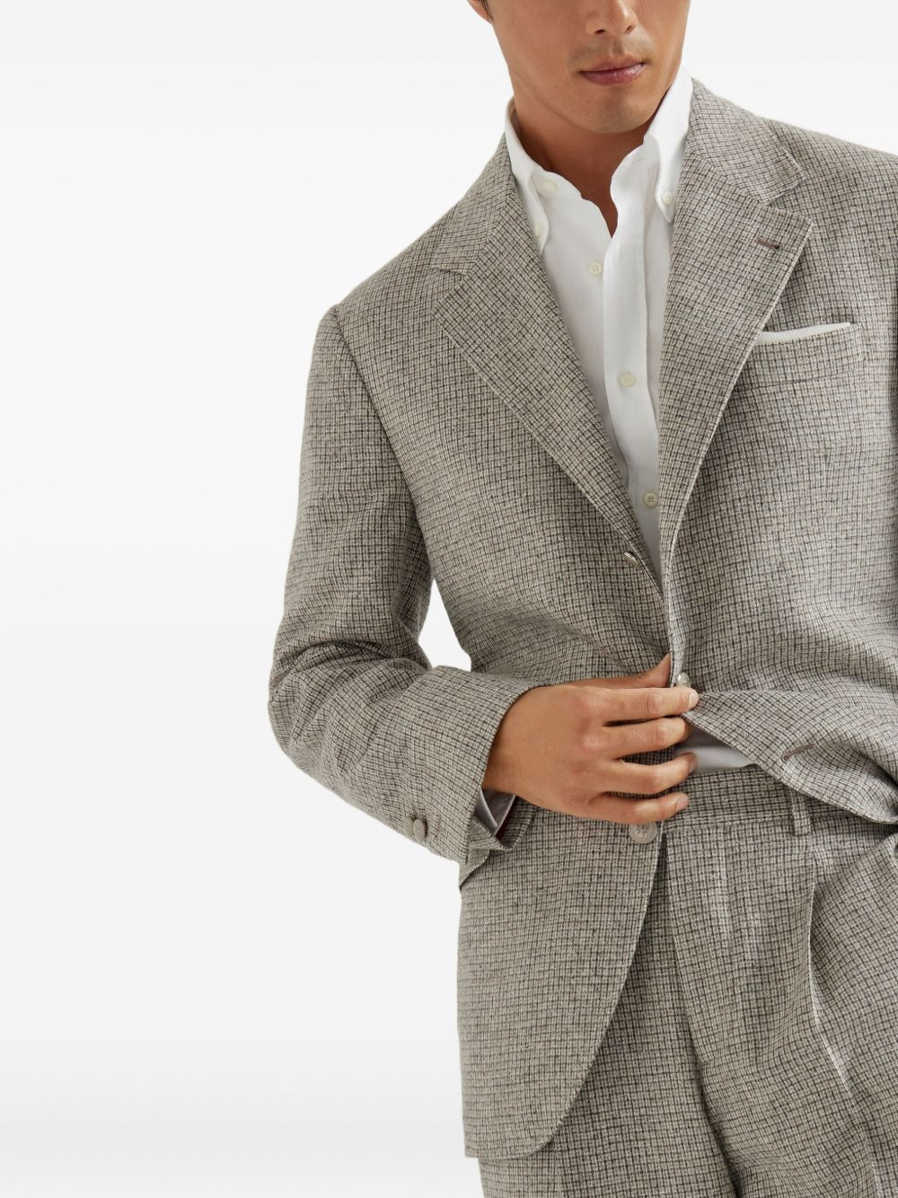 check-pattern blazer - 3