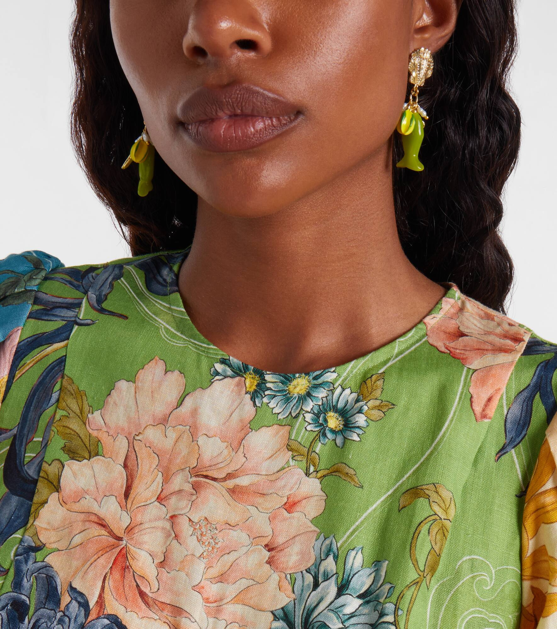 Drop earrings with freshwater pearls - 6