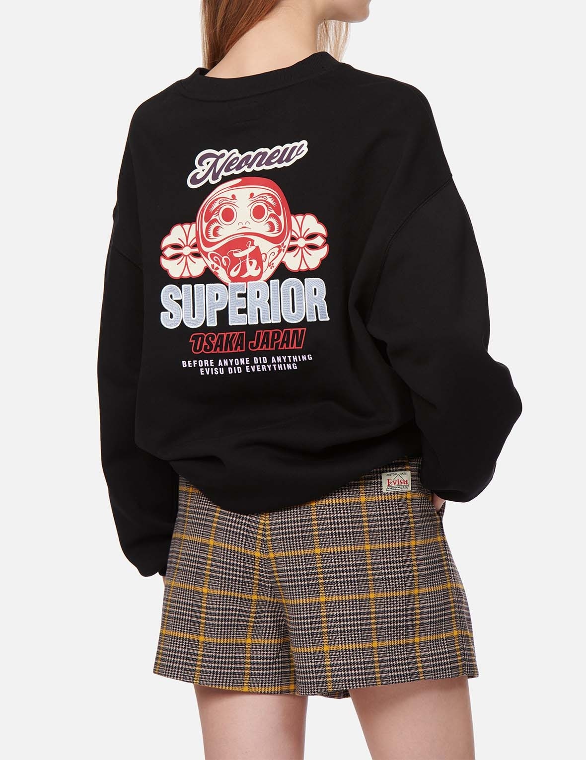 DARUMA AND KAMON PRINT SWEATSHIRT - 3