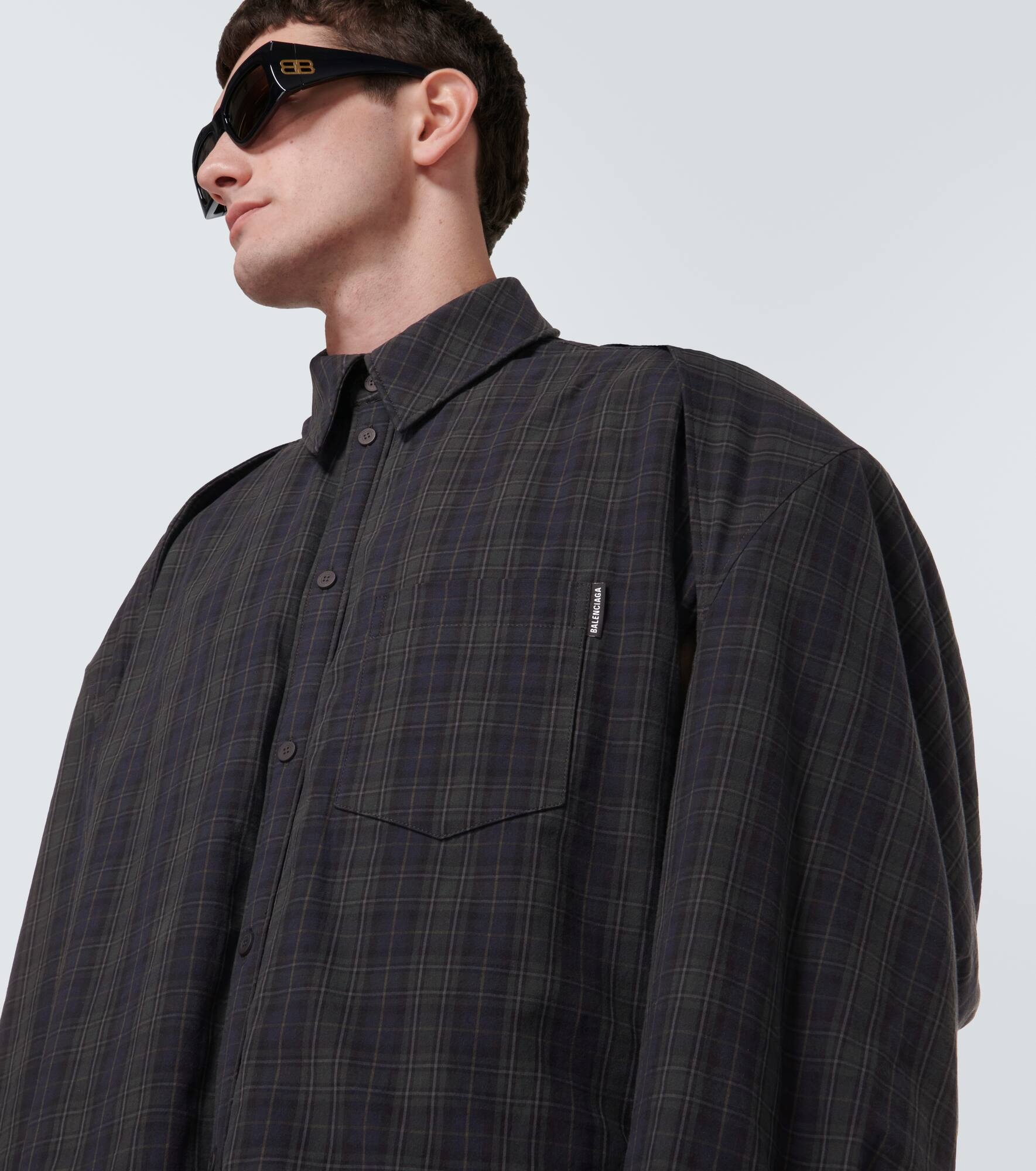Checked cotton flannel shirt - 5