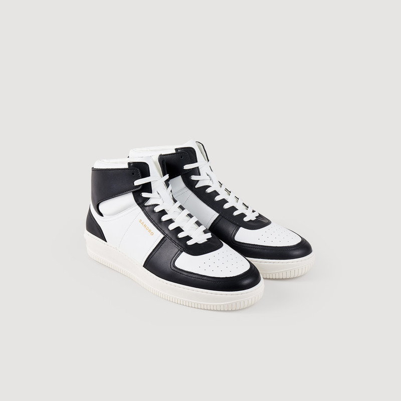 Sandro Leather high-top sneakers outlook