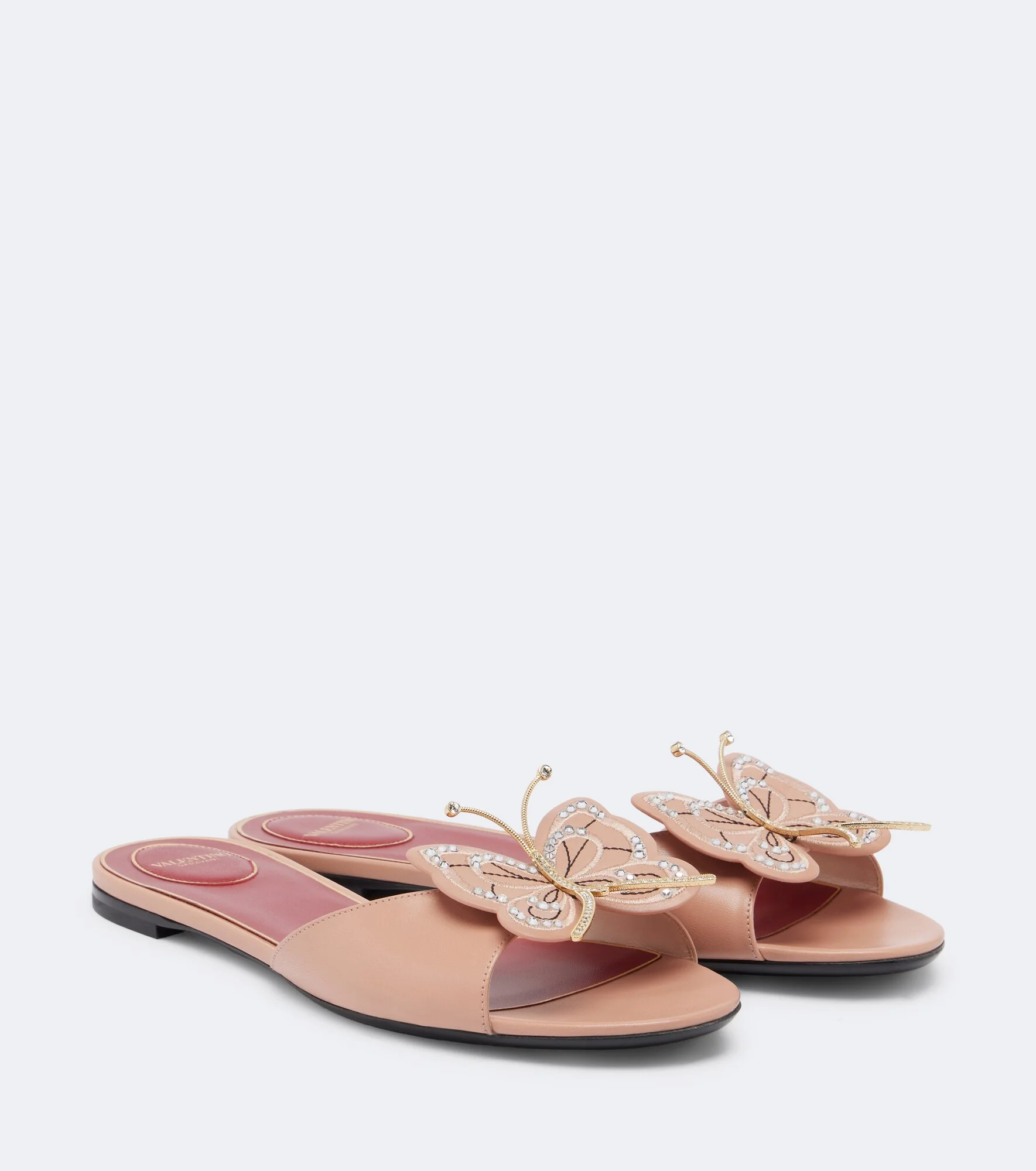 Flutterby embellished leather sandals - 1