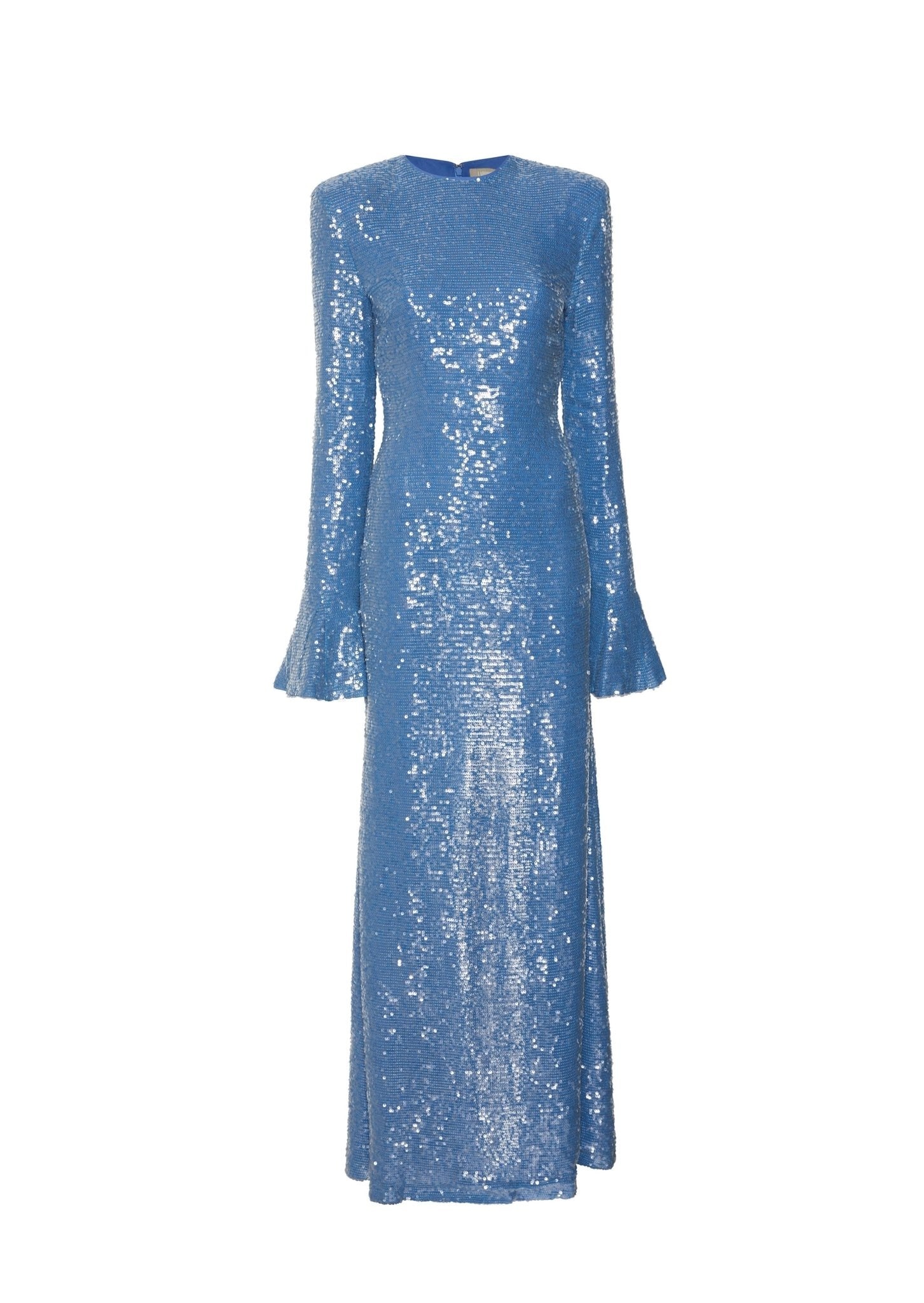 Sequin Flare Sleeve Dress - 1