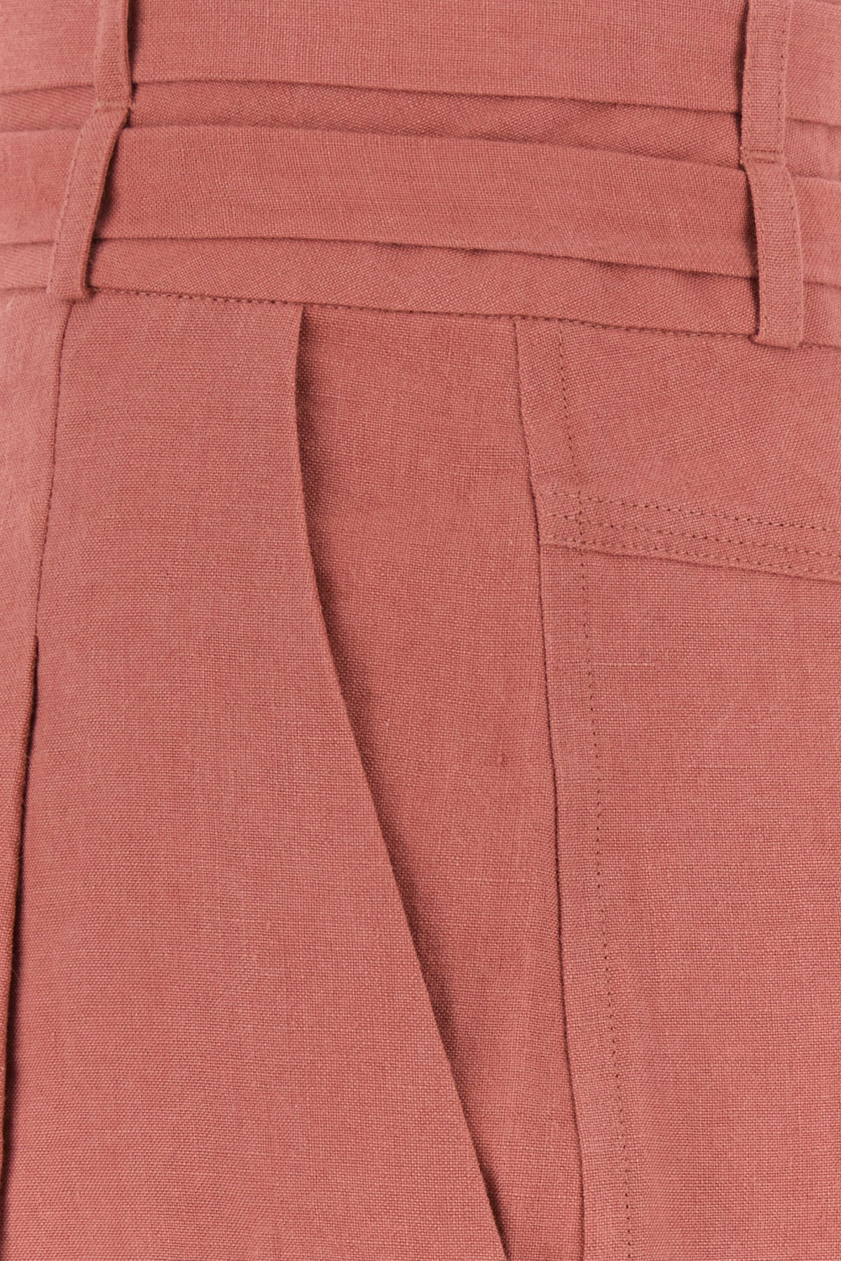 Dark pink linen Aqiva shorts - 3