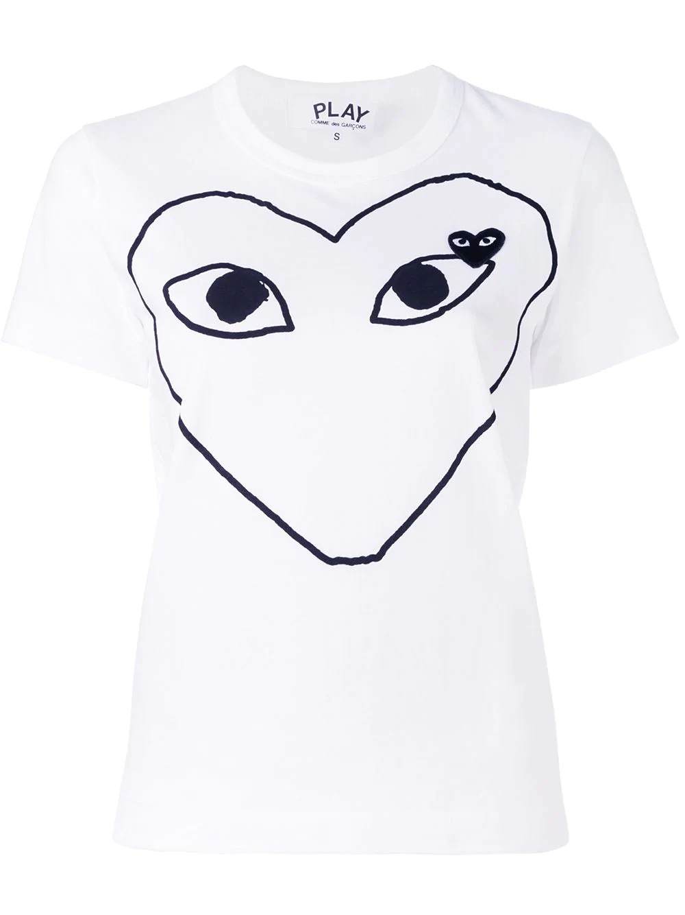 printed heart T-shirt - 1