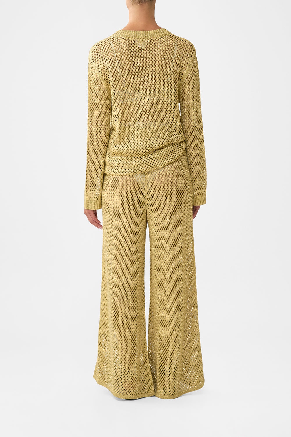 WIDE FLARE KNIT PANT - 3