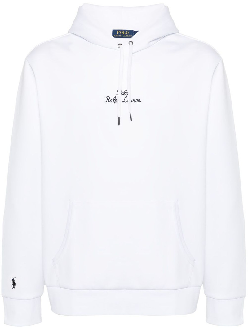 logo-embroidered hoodie 1