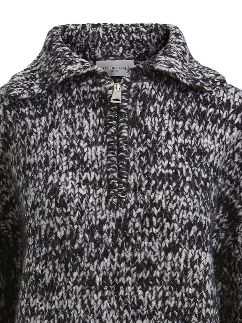 BRANDON MAXWELL Posie half zip sweater outlook