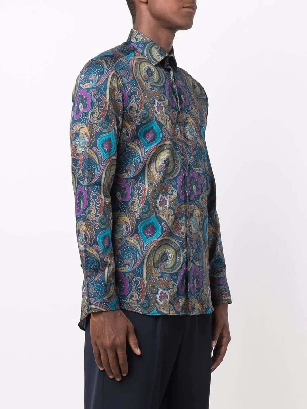 paisley-print cotton shirt - 3