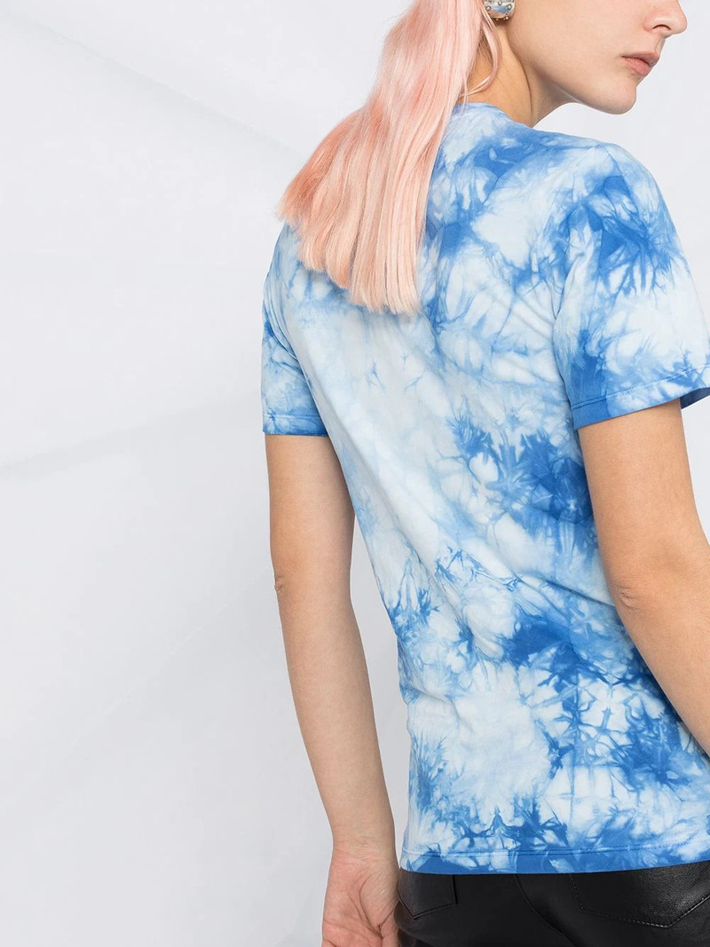 slogan print tie-dye T-shirt 3