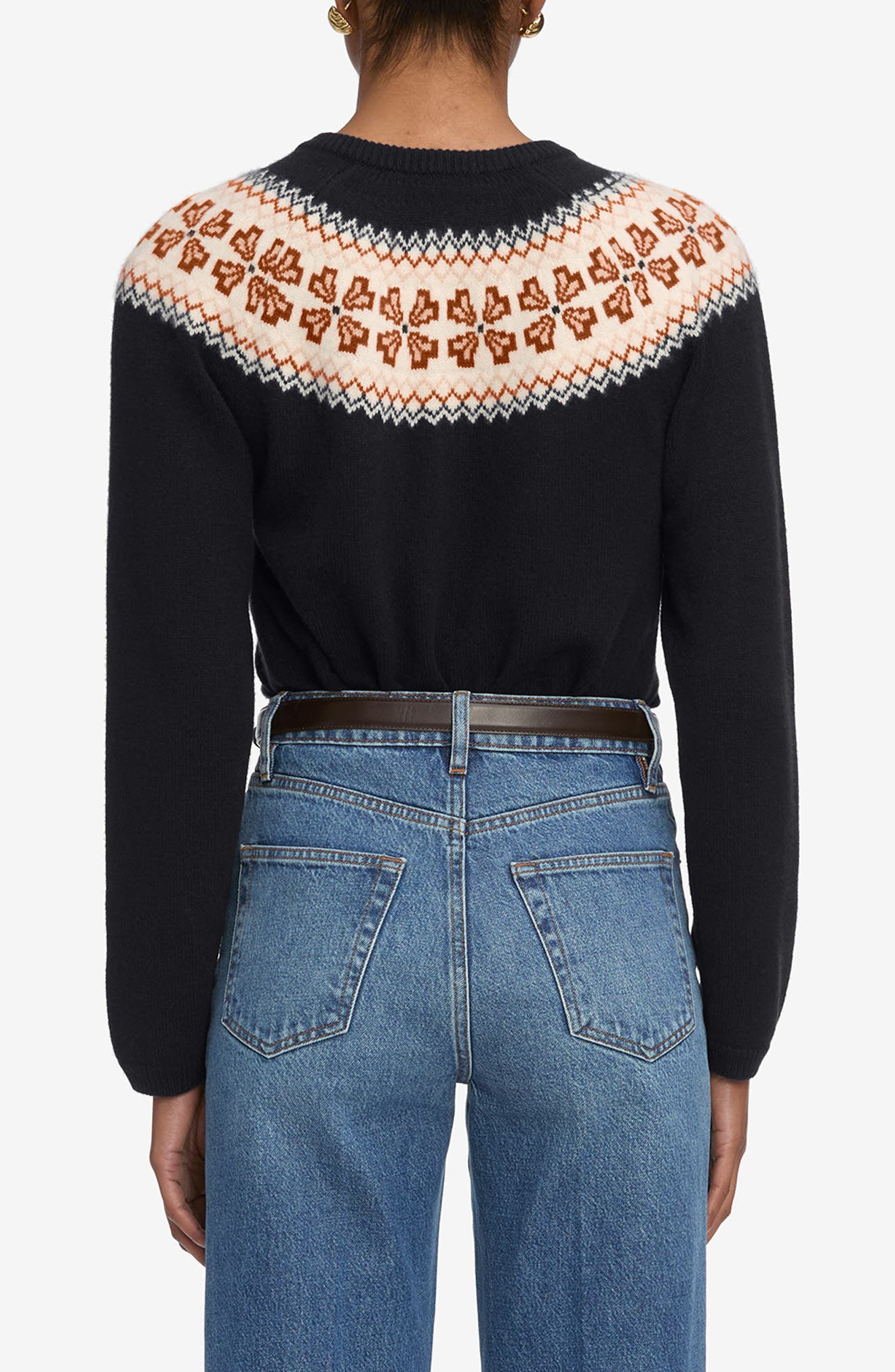 FRAME The Fair Isle Cashmere Cardigan in Navy at Nordstrom - 2