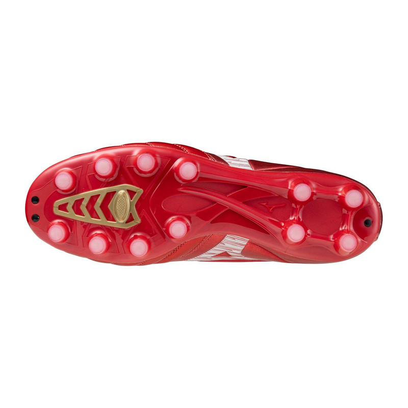 Mizuno Morelia Neo IV Pro FG Firm KL Ground Soccer Cleat, Red/White outlook
