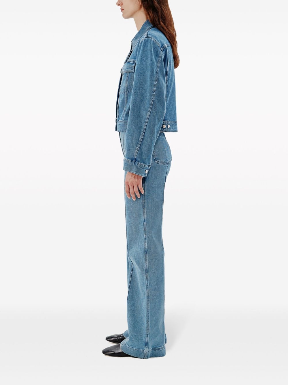 seam-detail cropped jacket - 3