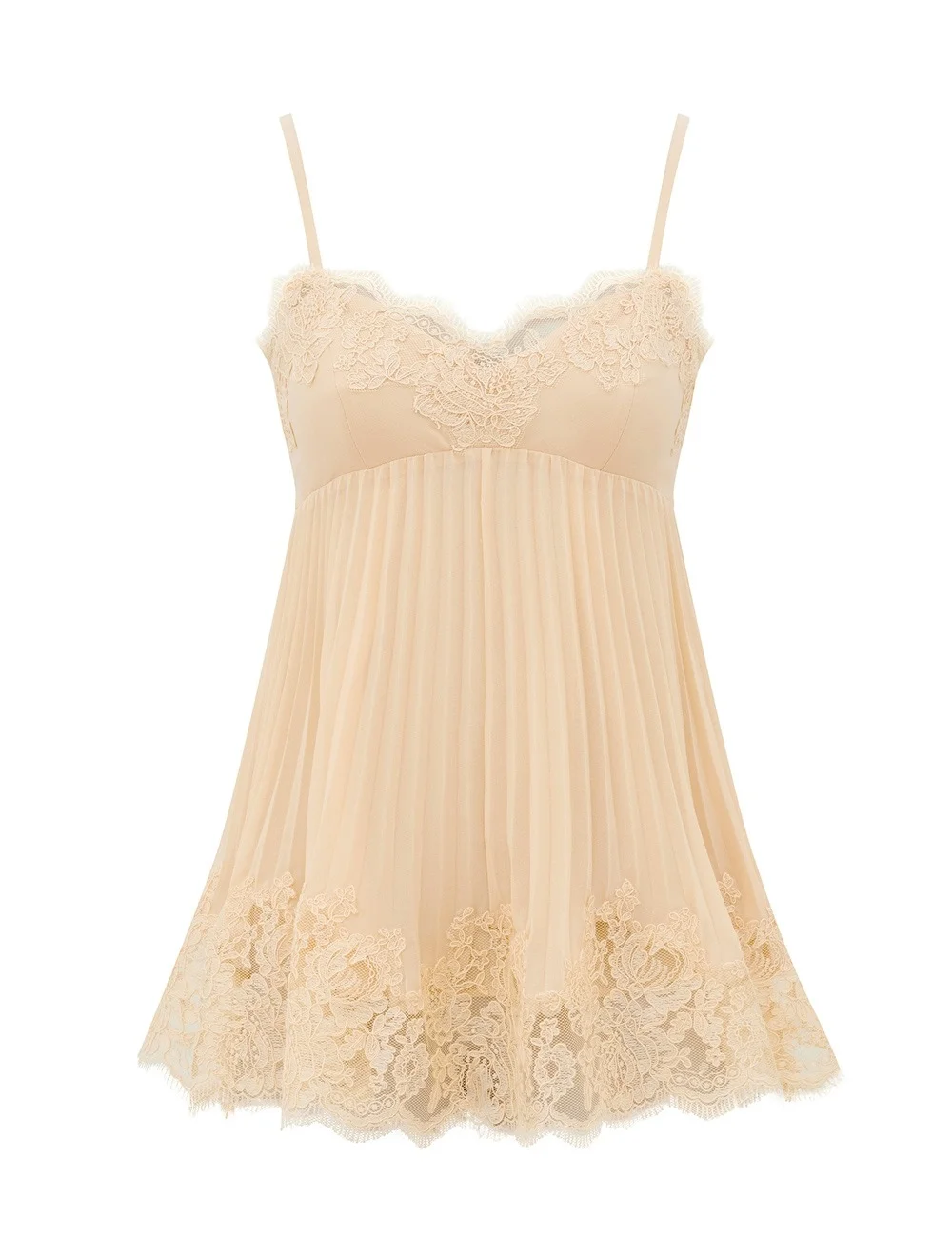 PLEATED LACE CAMI - 1
