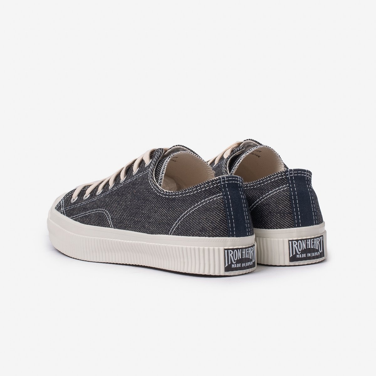 IHSN-01-IND 21oz Selvedge Denim Low-Top Sneakers - Indigo - 3