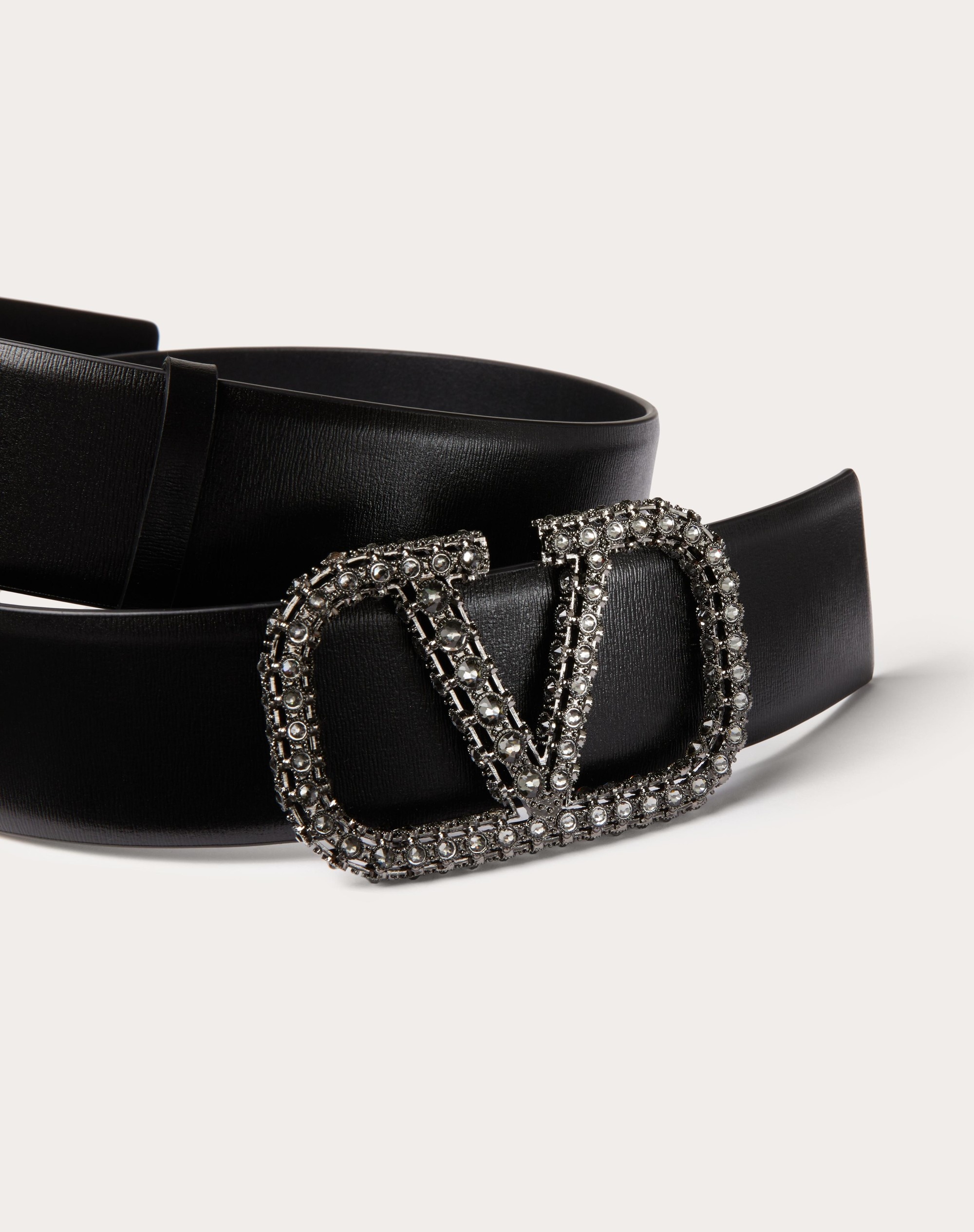 VLOGO SIGNATURE BELT IN SHINY CALFSKIN 40MM - 2