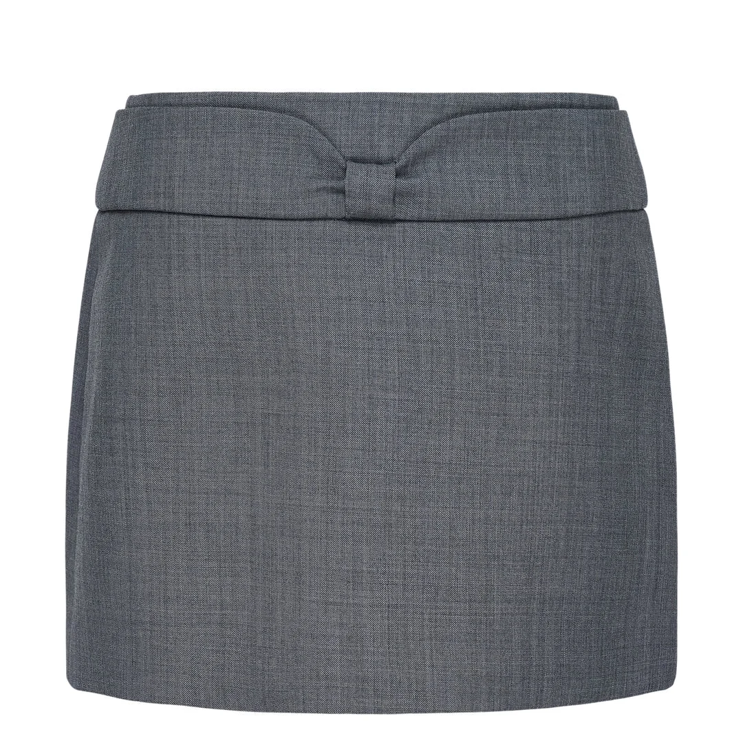 Bow Low-Waist Mini Skirt - 1