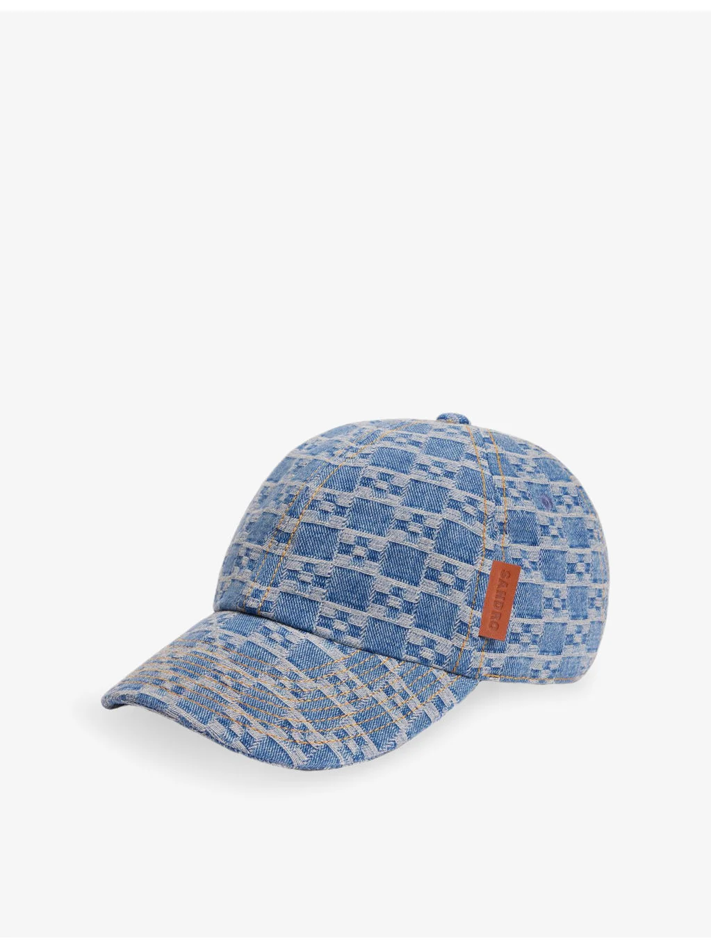 Cross-Motif Denim Baseball Cap - 1