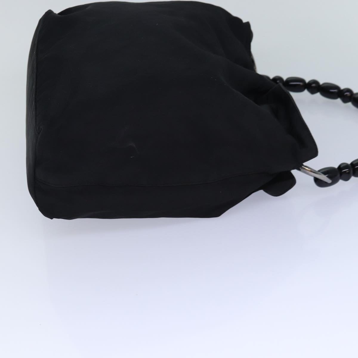 DIOR Maris Pearl Hand Bag Nylon Black Silver - 3