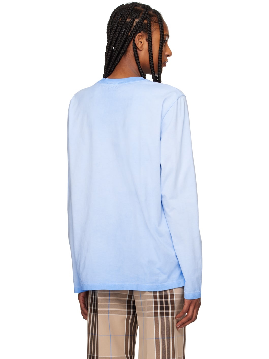 Blue Faded Long Sleeve T-Shirt - 3