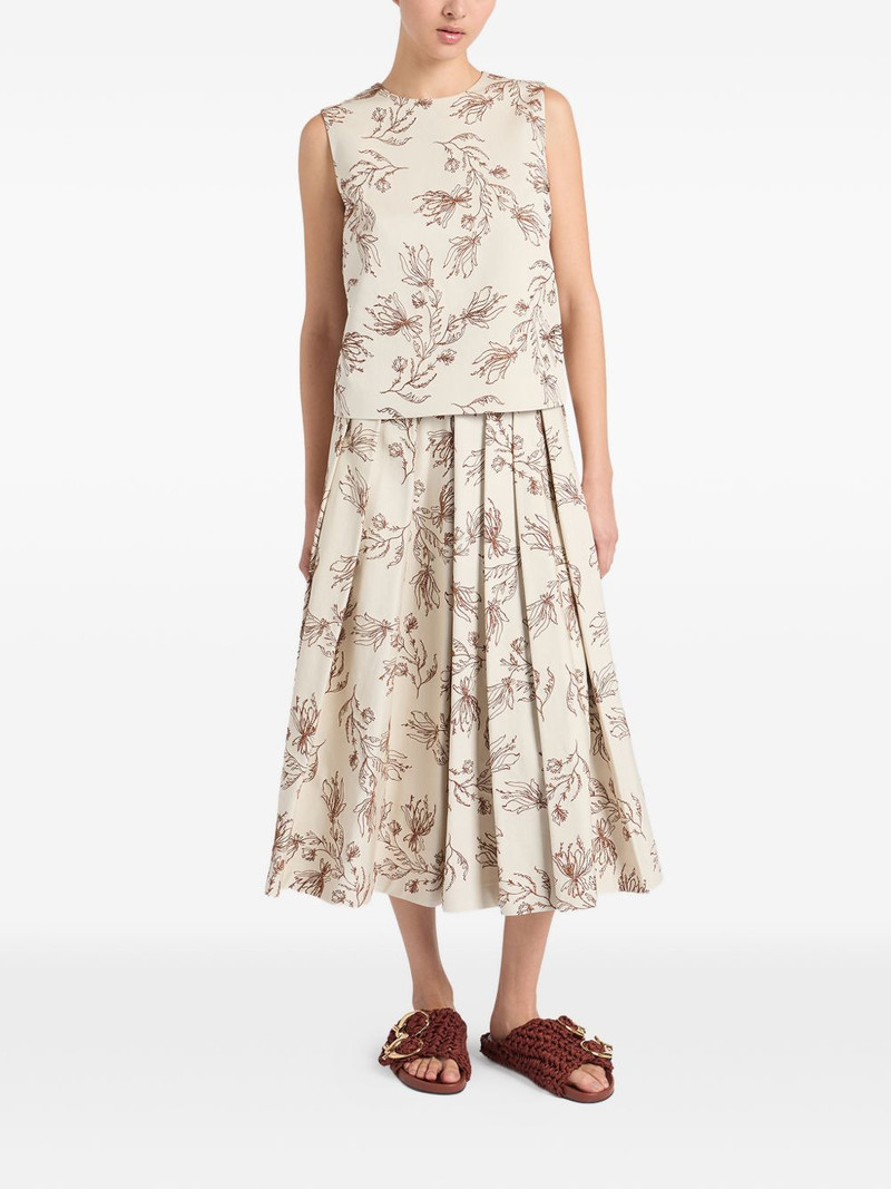 Ports 1961 floral-embroidered top outlook