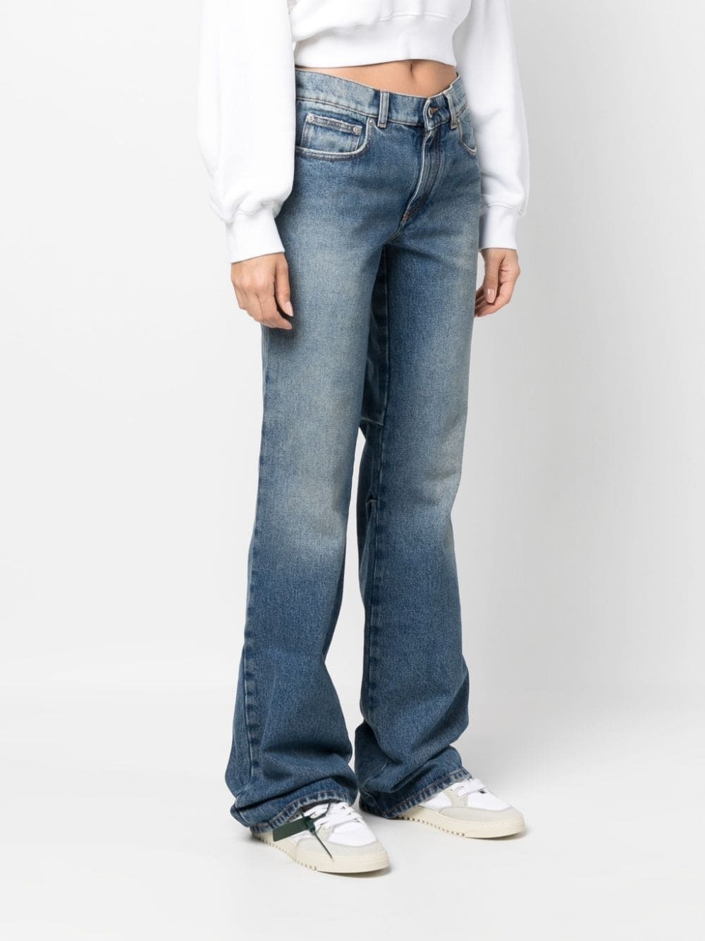 low-rise flared jeans - 3