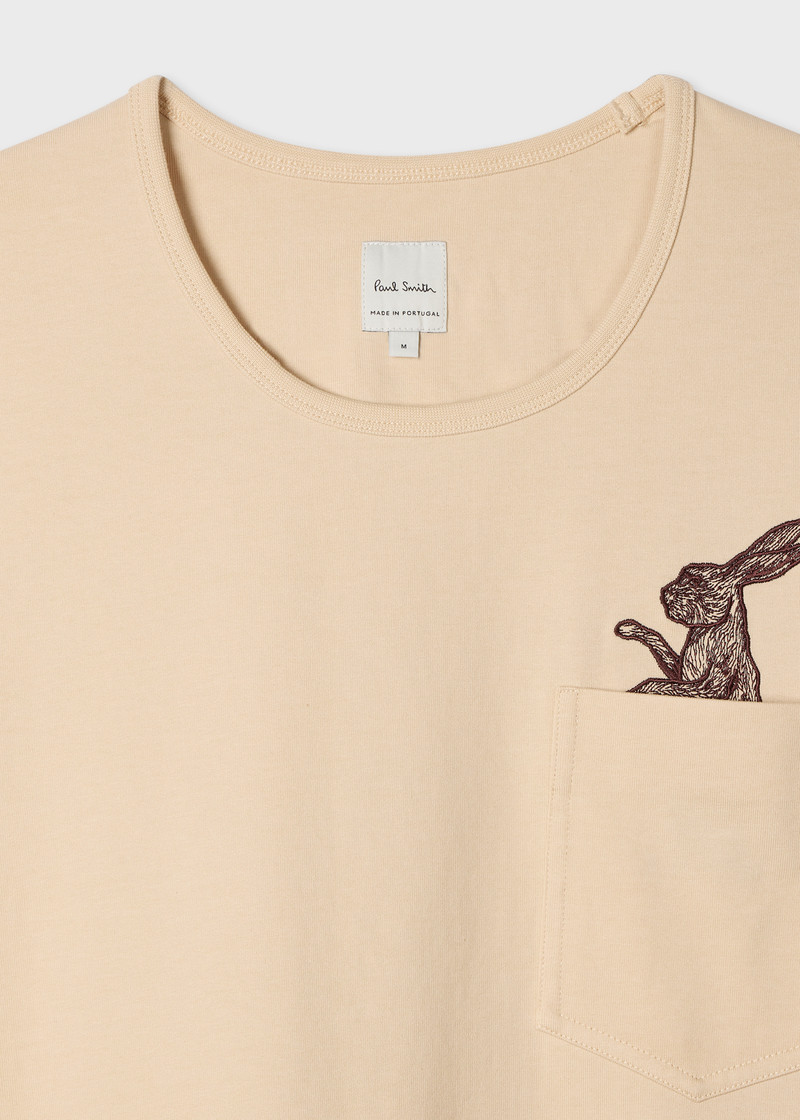 Paul Smith Beige Rabbit Pocket T-Shirt outlook