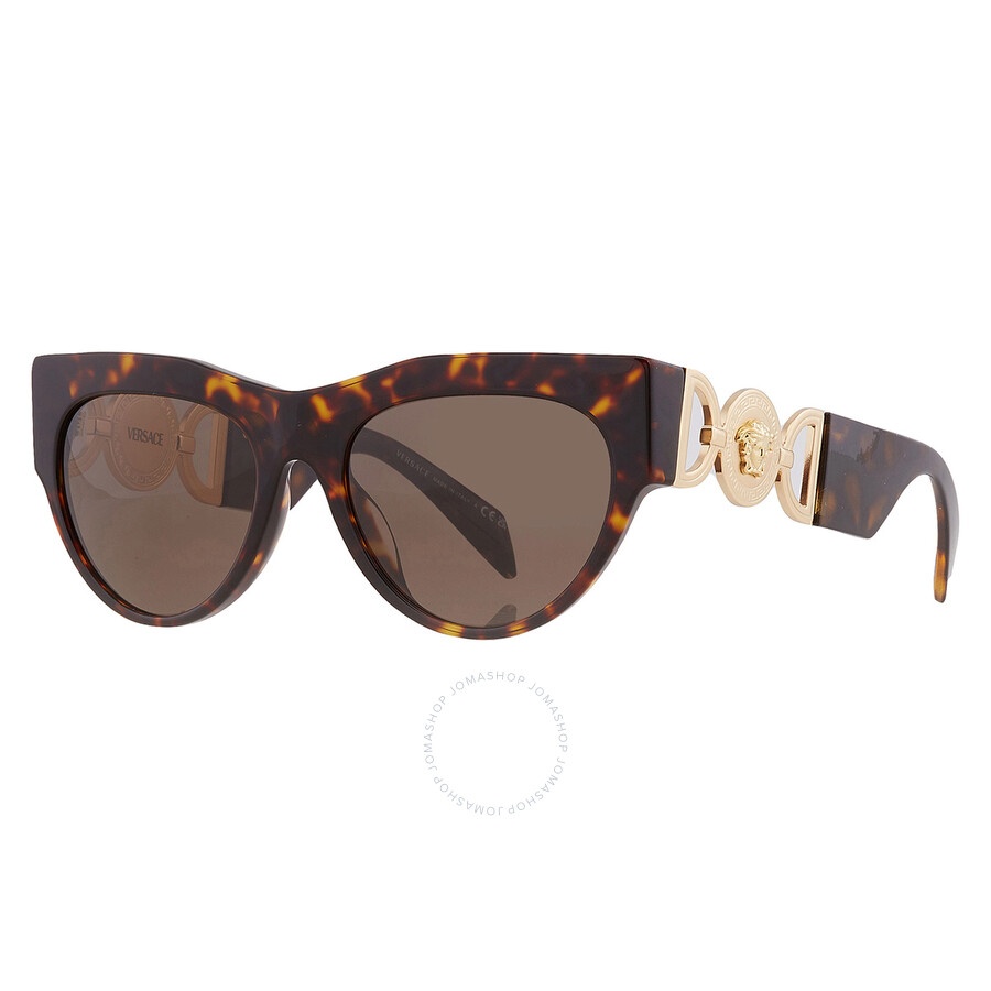 Versace Brown Cat Eye Ladies Sunglasses VE4440U 108/3 56 - 3