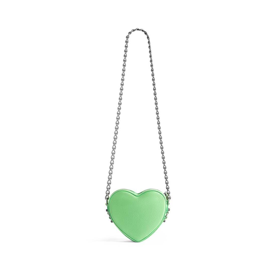 Women's Le Cagole Heart Mini Bag  in Light Green - 4