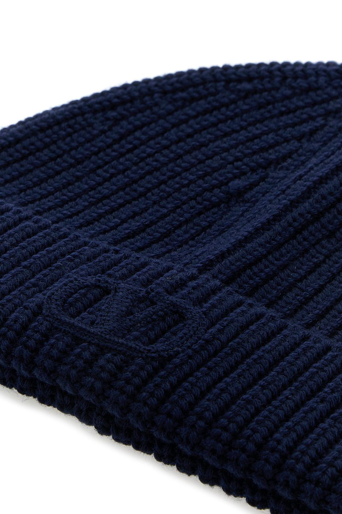 Midnight blue wool beanie hat - 3