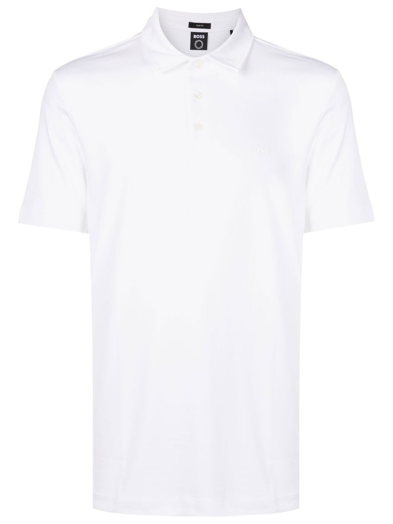logo-print organic cotton polo shirt 1
