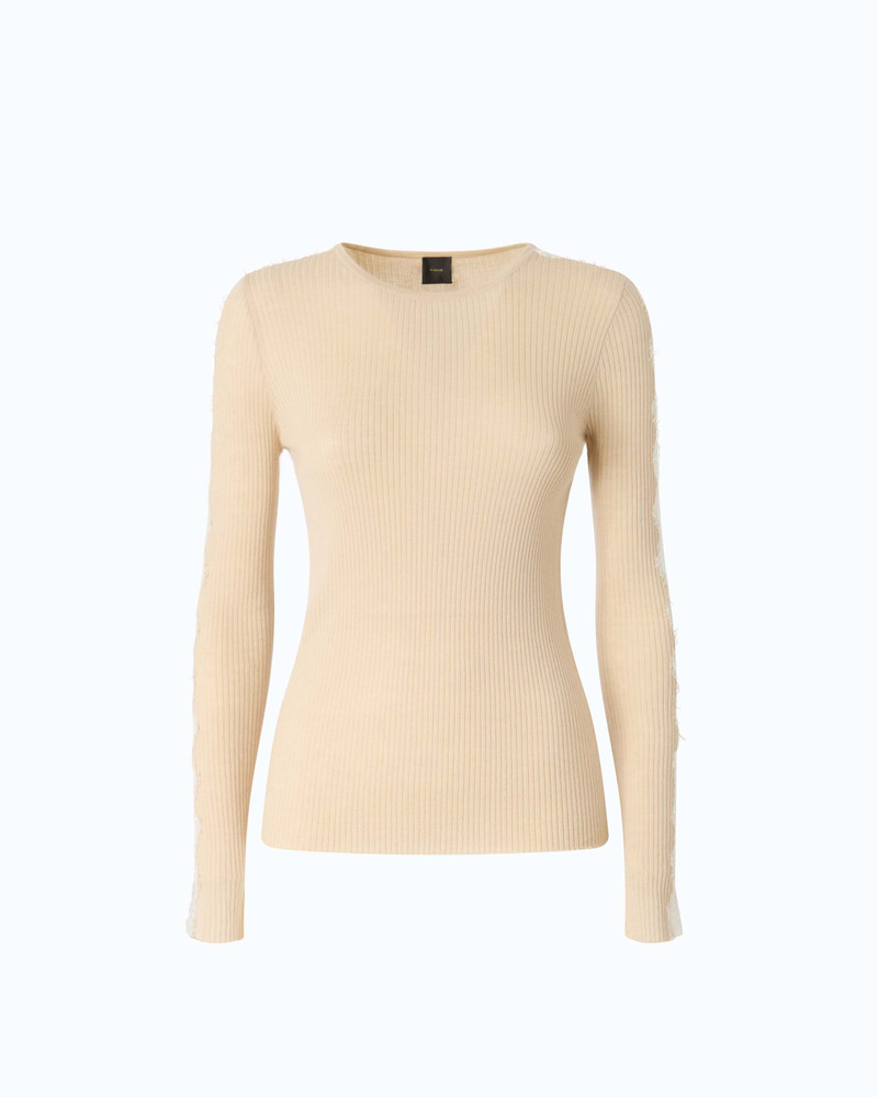 RIBBED SWEATER WITH LACE 1