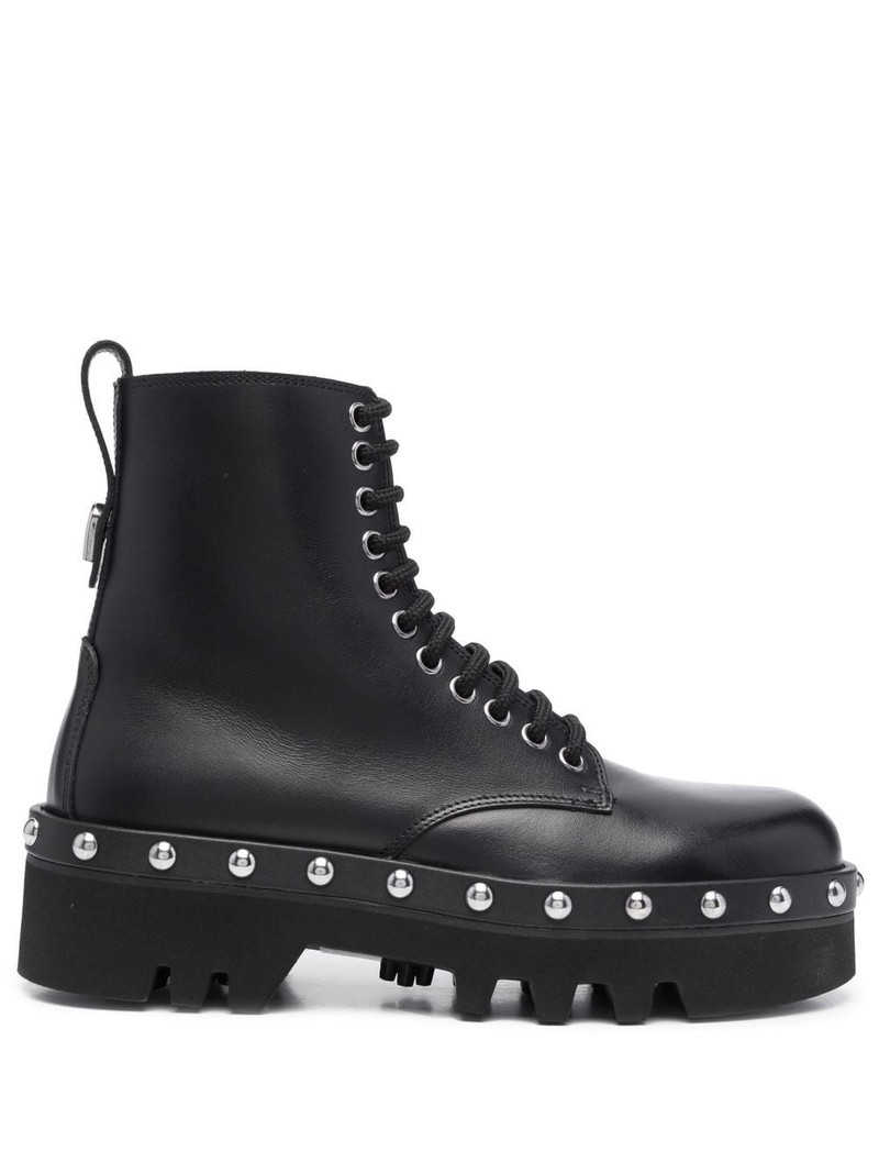 studded lace-up boots 1