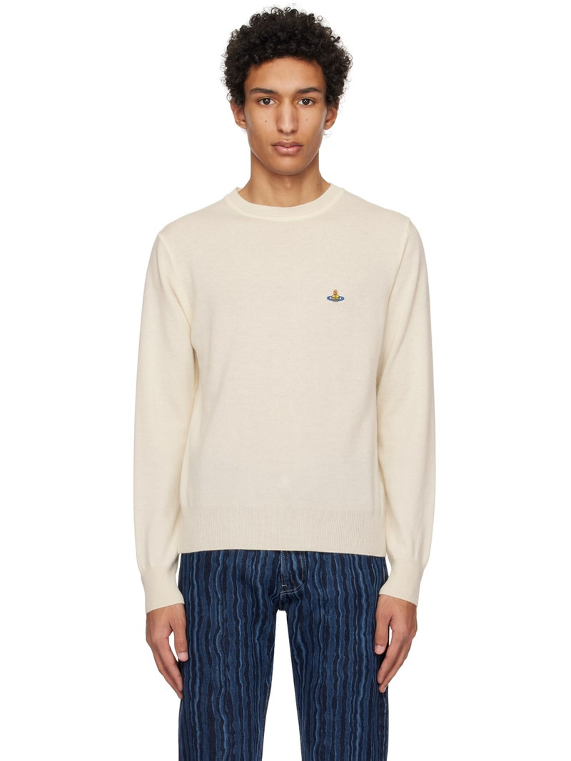Off-White Embroidered Sweater - 1