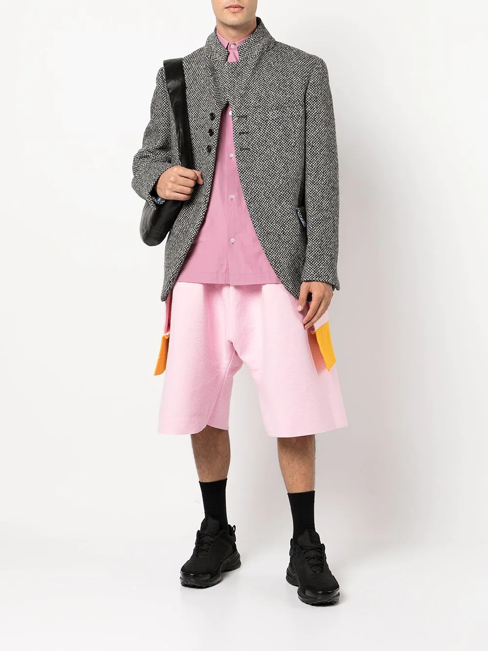 colour-block panelled blazer - 2