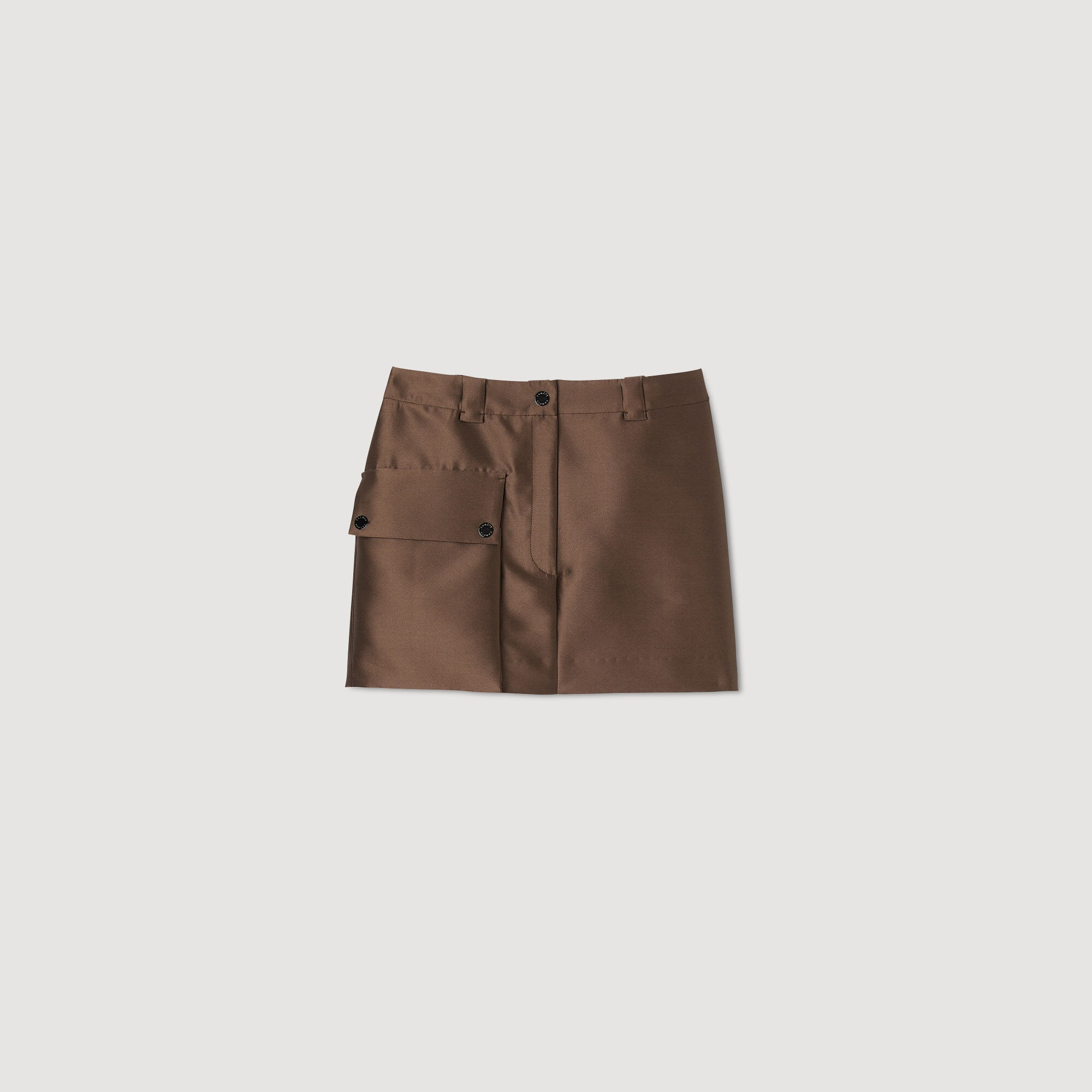 SATIN SHORT SKIRT - 1