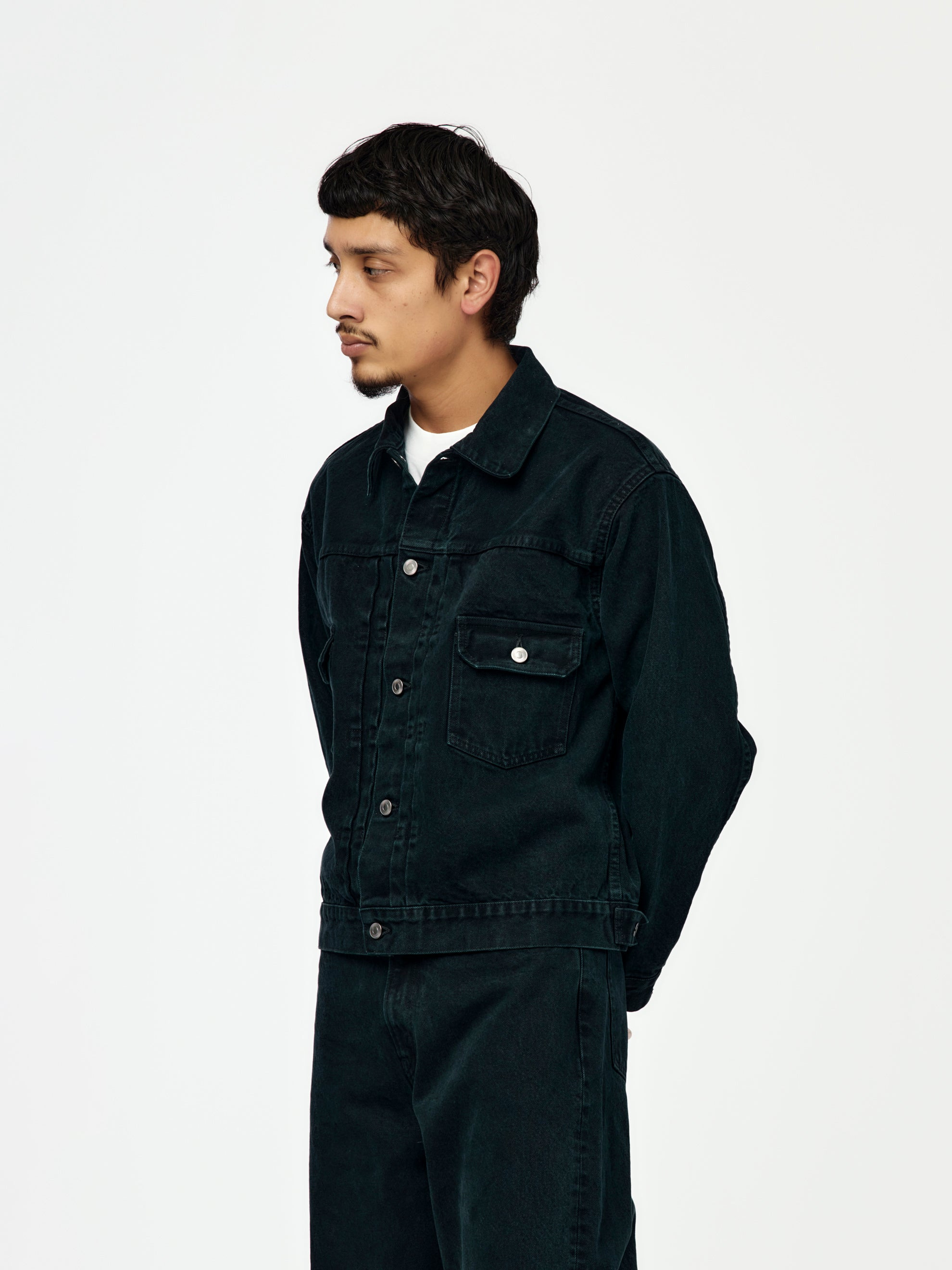 2ND TYPE BLACK DENIM JACKET (BLACK) - 2
