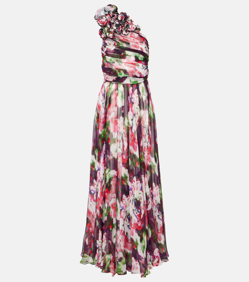 Jera floral silk georgette gown - 1