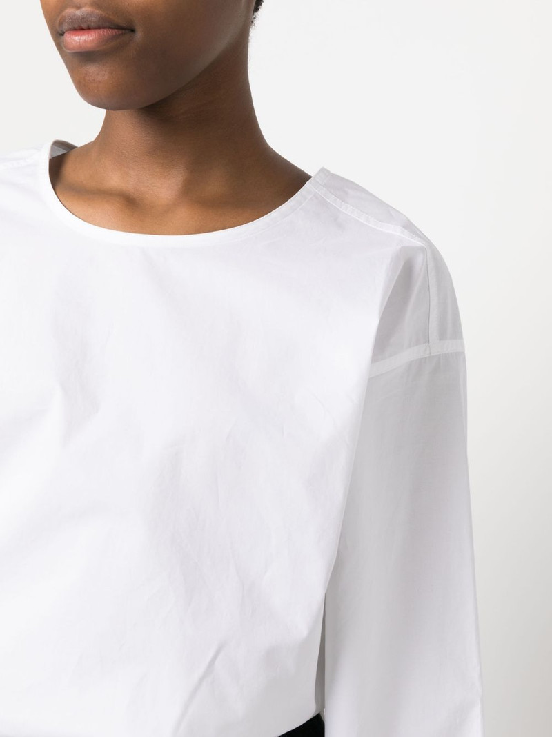 plain long-sleeve blouse 5