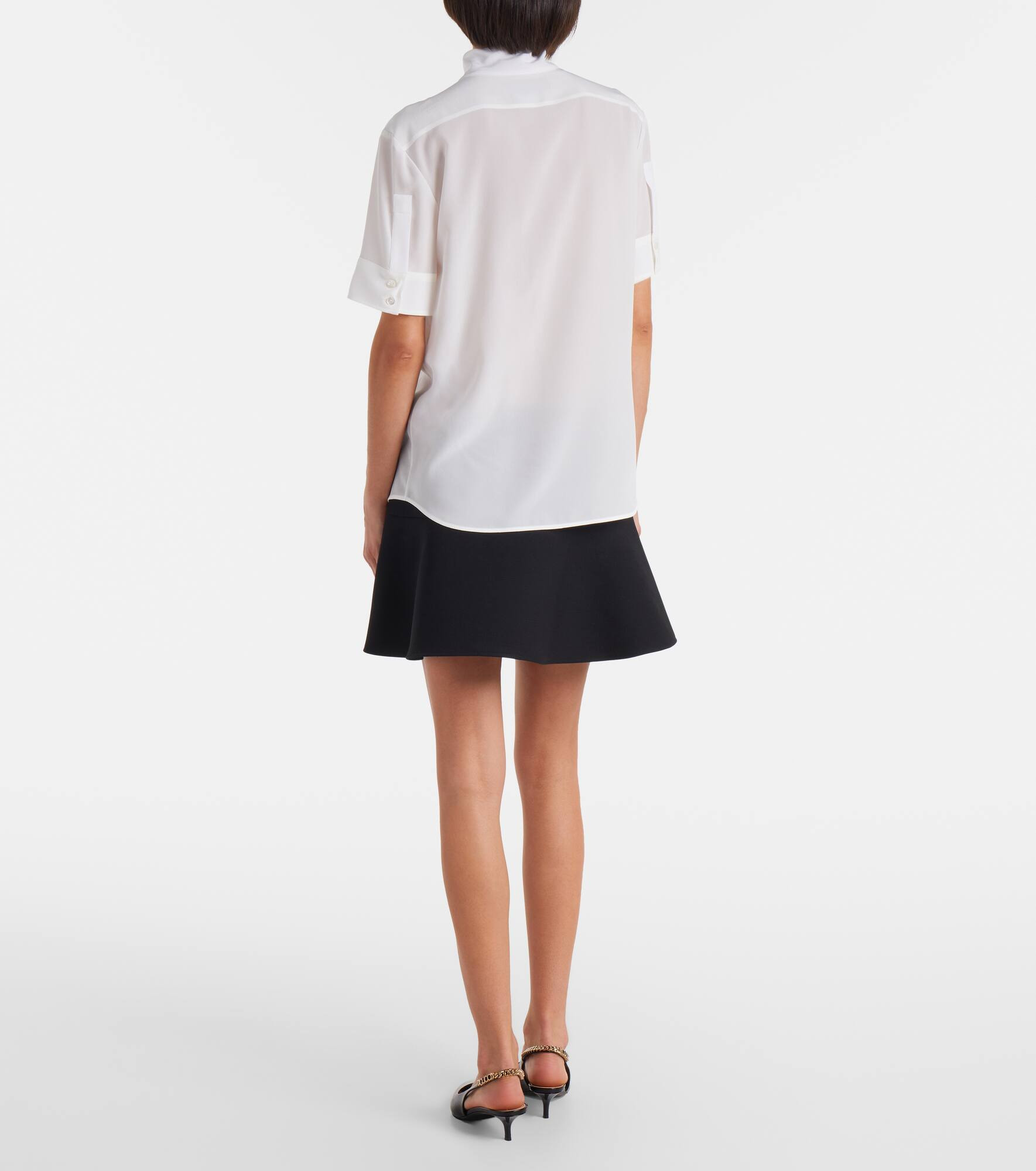 Sheer silk crepe shirt - 3