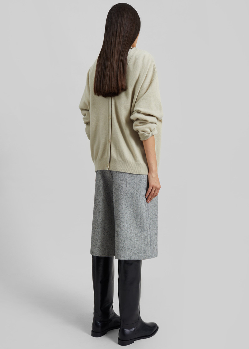 Lachen Double-Sided Wool Cardigan - Light Beige 7