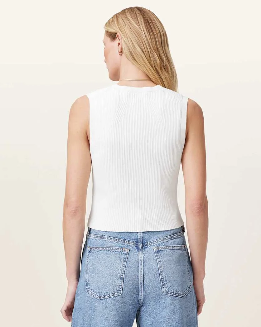 CRUZ RIBBED KNITTED WAISTCOAT - 1
